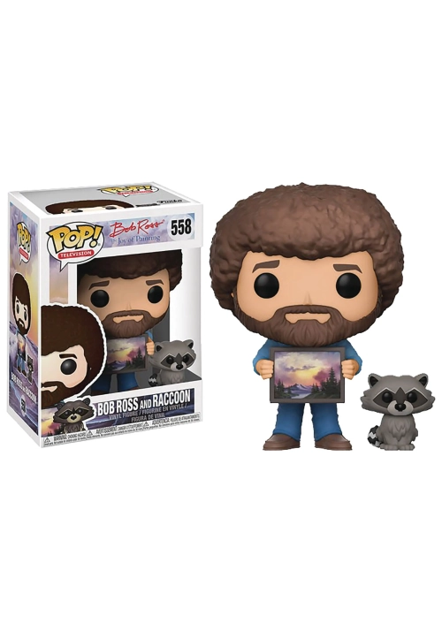 POP BOB ROSS WITH RACCOON VINYL FIGURE