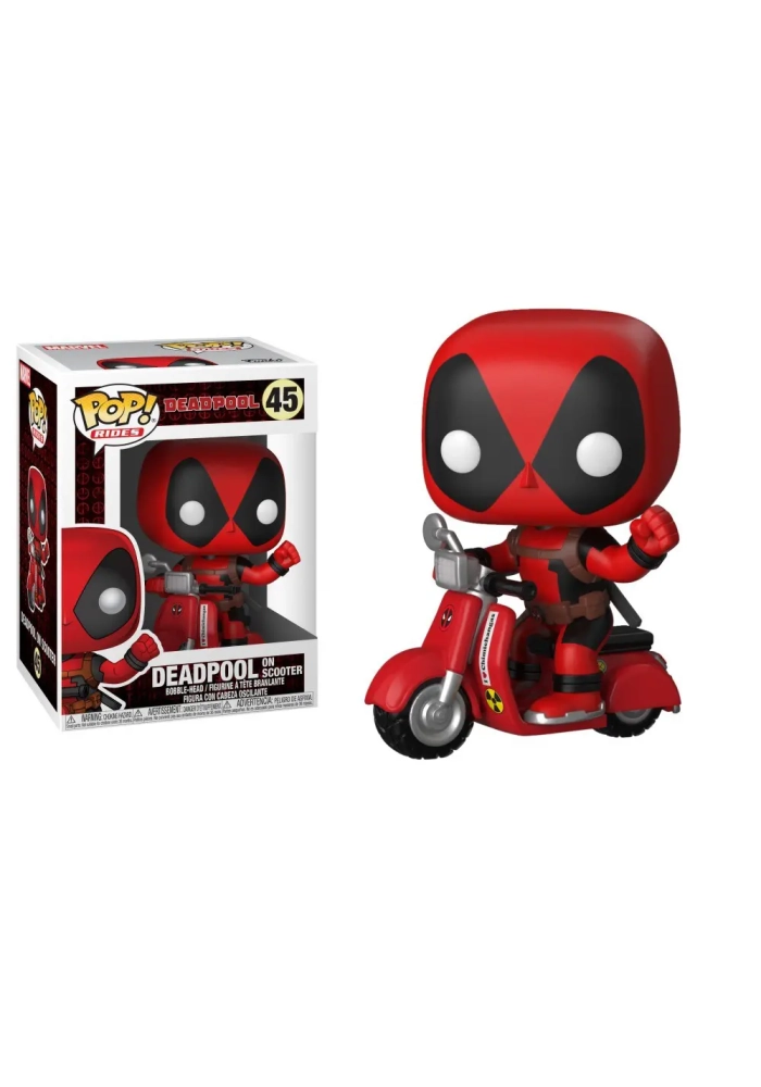 POP RIDES DEADPOOL & SCOOTER VINYL FIG