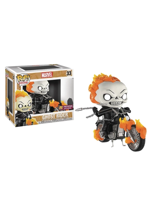POP RIDES MARVEL CLASSIC GHOST RIDER W/BIKE PX VINYL FIG