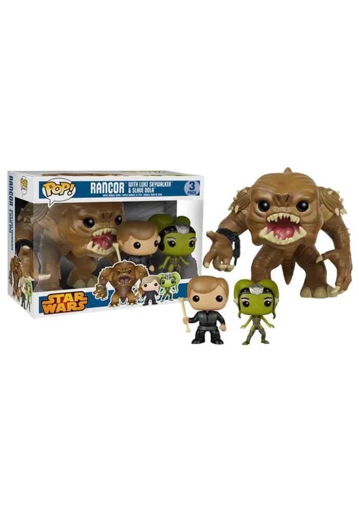 POP STAR WARS 6IN RANCOR W/LUKE & SLAVE OOLA PX VIN FIG 3PK