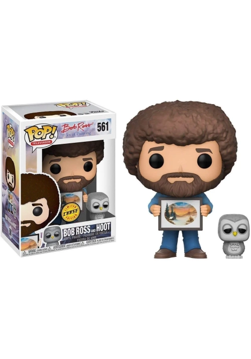 POP BOB ROSS WITH HOOT VINYL FIGURE CHASE EDITION