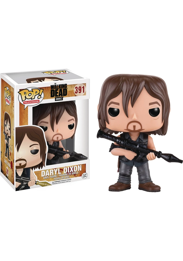 POP WALKING DEAD DARYL W/ ROCKET LAUNCHER VINYL FIG