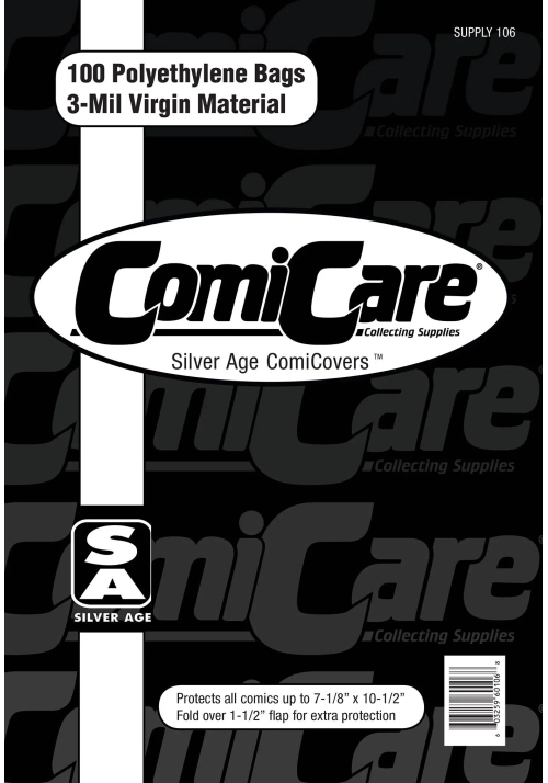 COMICARE SILVER PE BAGS (ORDER IN 100) (NET)