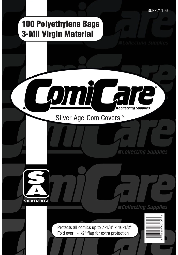 COMICARE SILVER PE BAGS (ORDER IN 100) (NET)