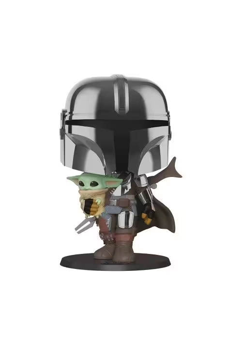 POP SW MANDALORIAN MANDALORIAN W/CHROME 10IN VINYL FIGURE