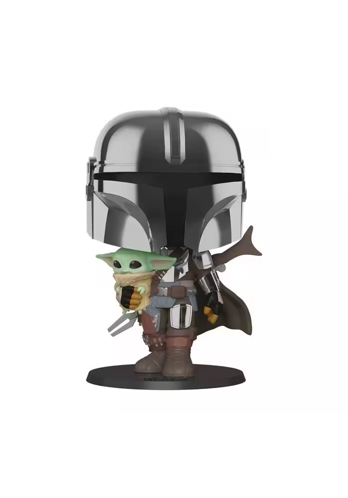 POP SW MANDALORIAN MANDALORIAN W/CHROME 10IN VINYL FIGURE