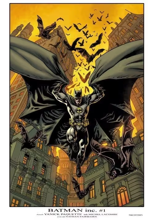 F-LITHOGRAPHIE BATMAN INC, SIGNÉE PAR YANICK PAQUETTE