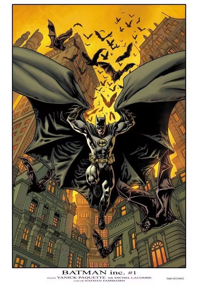 BATMAN INC. LITHOGRAPHY SIGNED BY YANICK PAQUETTE