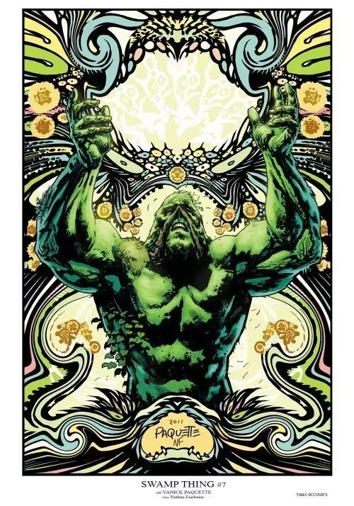 SWAMP THING V1 LITHOGRAPHIE SIGNÉE PAR YANICK PAQUETTE