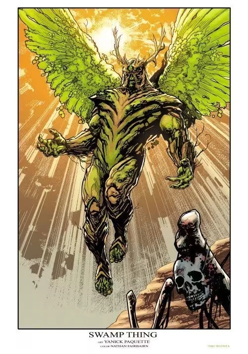 SWAMP THING V2 LITHOGRAPHIE SIGNÉE PAR YANICK PAQUETTE