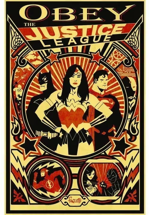 OBEY JLA LITHOGRAPHY SIGNED BY YANICK PAQUETTE