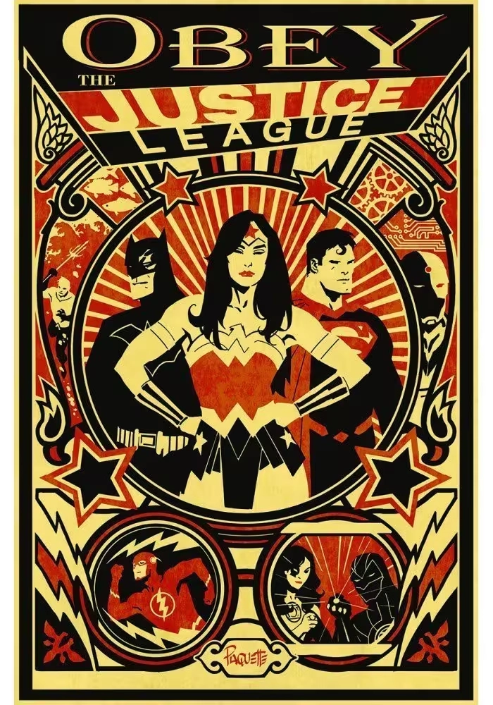 OBEY JLA LITHOGRAPHY SIGNED BY YANICK PAQUETTE