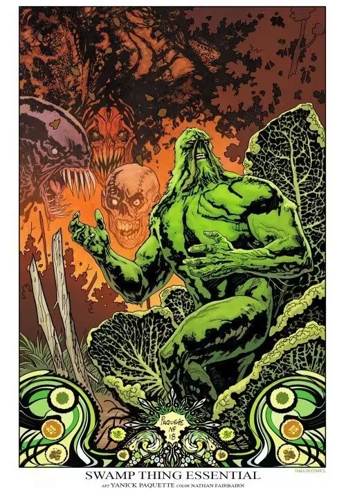 SWAMP THING ESSENTIAL LITHOGRAPHY SIGNED BY YANICK PAQUETTE
