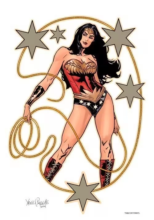 WONDER WOMAN LITHOGRAPHY SIGNED BY YANICK PAQUETTE
