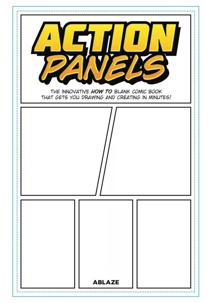 ACTION PANELS INNOVATIVE HOW TO BLANK COMIC BOOK JOURNAL