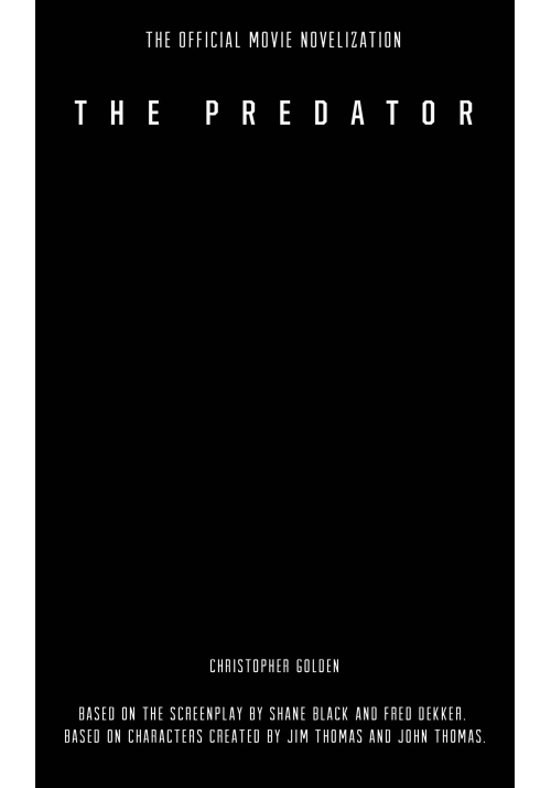 PREDATOR OFF MOVIE NOVEL MMPB