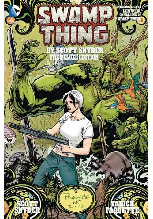 SWAMP THING BY SCOTT SNYDER DLX ED HC WITH YANICK PAQUETTE ORIGINAL SKETCH!