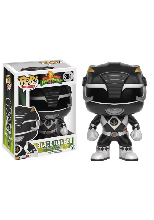 POP TV POWER RANGERS BLACK RANGER VINYL FIGURINE