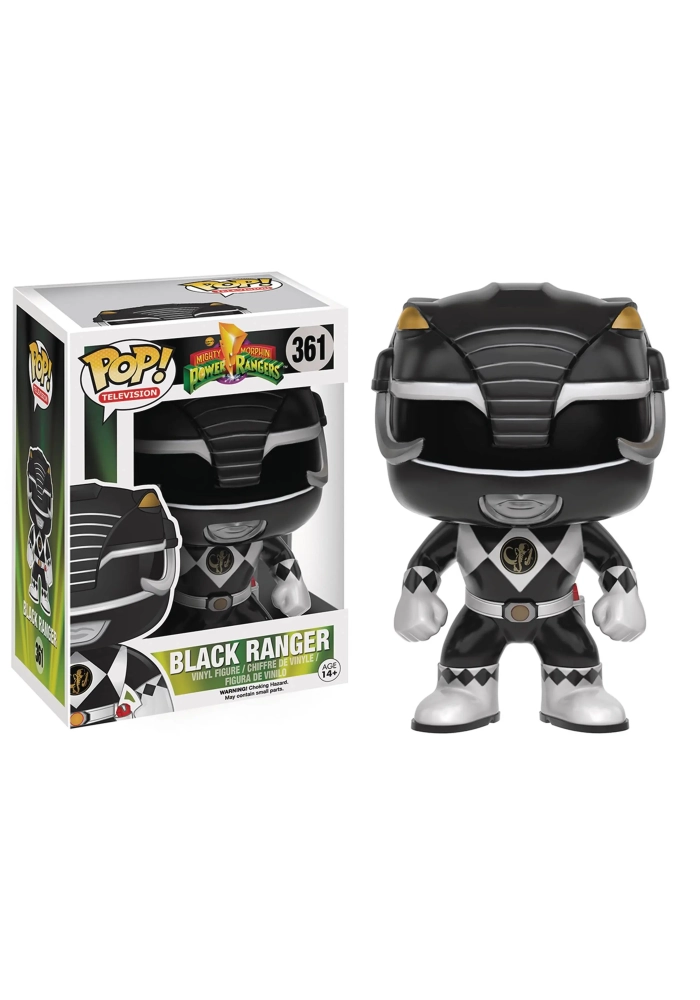 POP TV POWER RANGERS BLACK RANGER VINYL FIGURINE