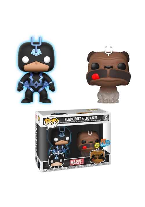 SDCC 2018 POP MARVEL TELEPORTING LOCKJAW & BLACK BOLT PX 2PK