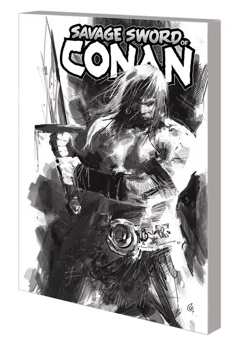 SAVAGE SWORD OF CONAN TP VOL 01 CULT OF KOGA THUN B&W DM VARIANT