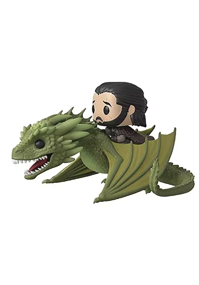 POP RIDES JON SNOW W/RHAEGAL VINYL FIGURINE