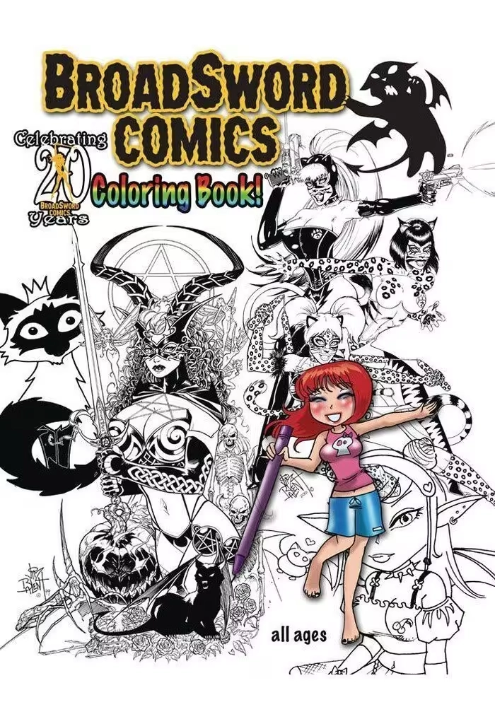 TAROT & MORE 20 YEARS BROADSWORD COMICS COLORING BOOK