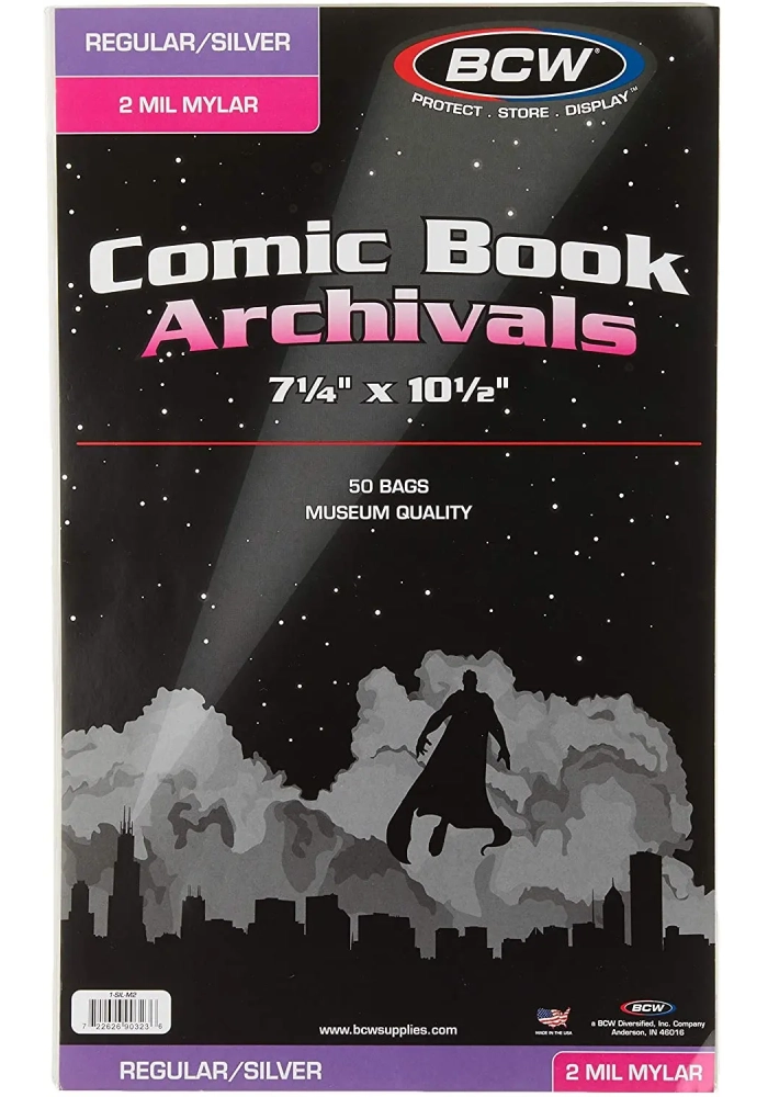 COMIC SILVER MYLAR 2M