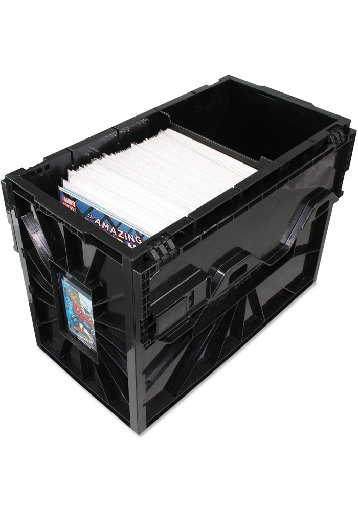 BLACK PLASTIC SHORT COMIC BOOK BIN