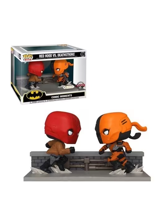 SDCC 2020 POP COMIC MOMENT DC RED HOOD VS DEATHSTROKE PX FIG