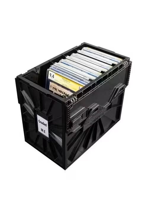 BLACK PLASTIC GRADED COMIC BOOK BIN