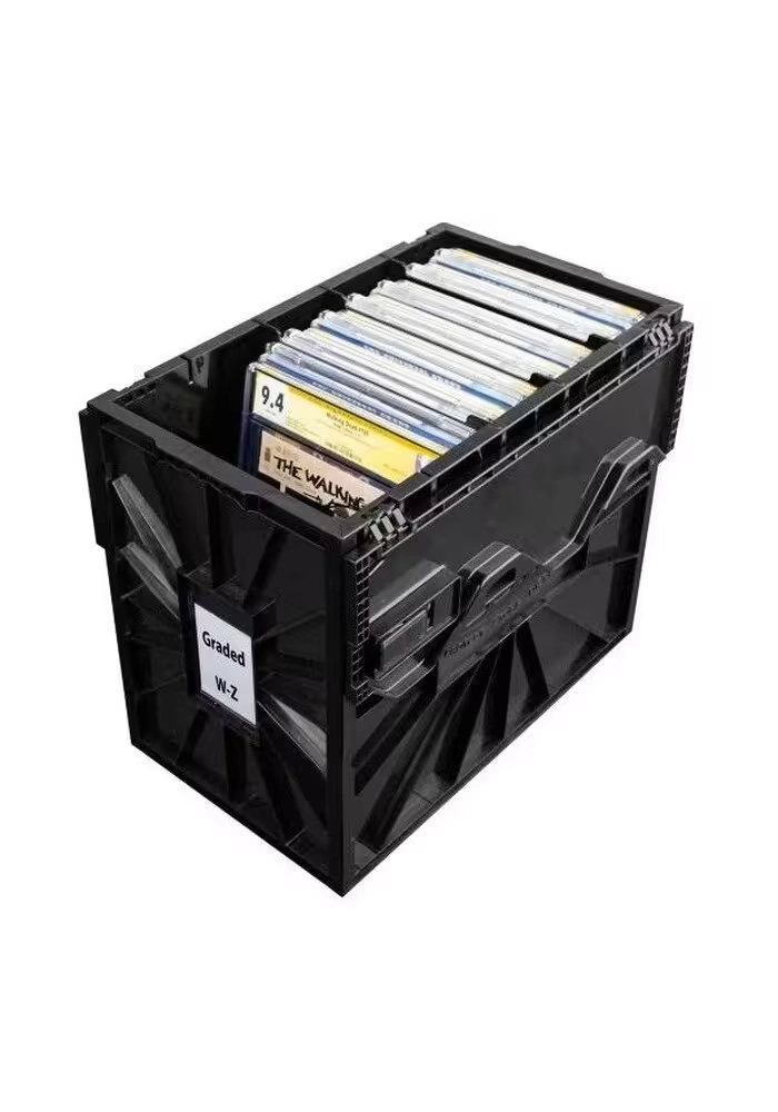 BLACK PLASTIC GRADED COMIC BOOK BIN