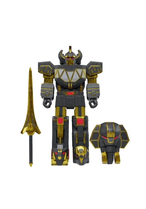 MMPR REACTION W1 MEGAZORD BLACK & GOLD FIGURINE