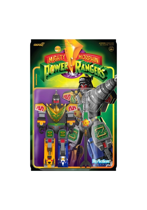 MIGHTY MORPHIN POWER RANGERS W3 DRAGONZORD BATTLE REACTION FIGURE