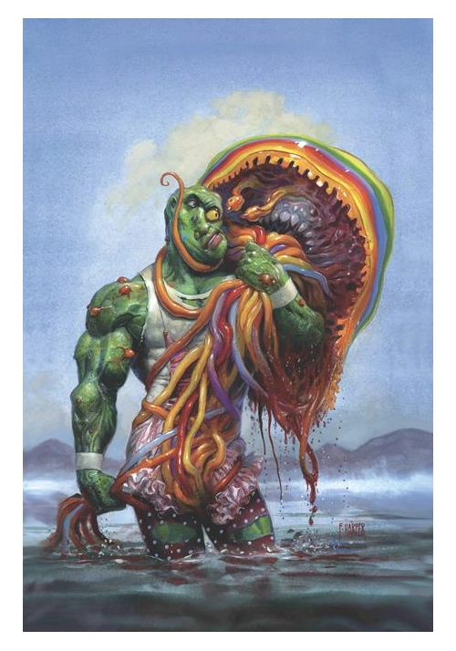 TOXIC AVENGER COMICS #4 CVR C FRED HARPER WITH EXCLUSIVE TRADING CARD BY TBA VAR (MR)