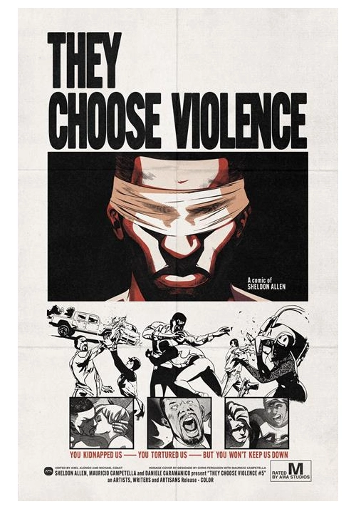 THEY CHOOSE VIOLENCE #5 (OF 5) CVR B CHRIS FERGUSON & MAURICIO CAMPETELLA BLAXPLOITATION FILM HOMAGE VAR (MR)