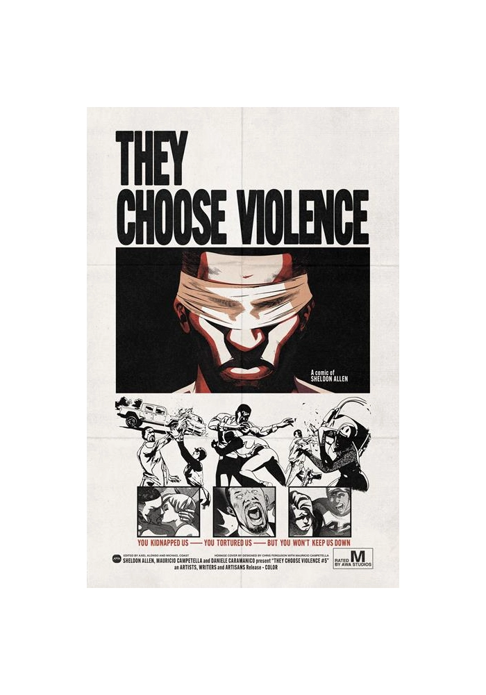 THEY CHOOSE VIOLENCE #5 (OF 5) CVR B CHRIS FERGUSON & MAURICIO CAMPETELLA BLAXPLOITATION FILM HOMAGE VAR (MR)