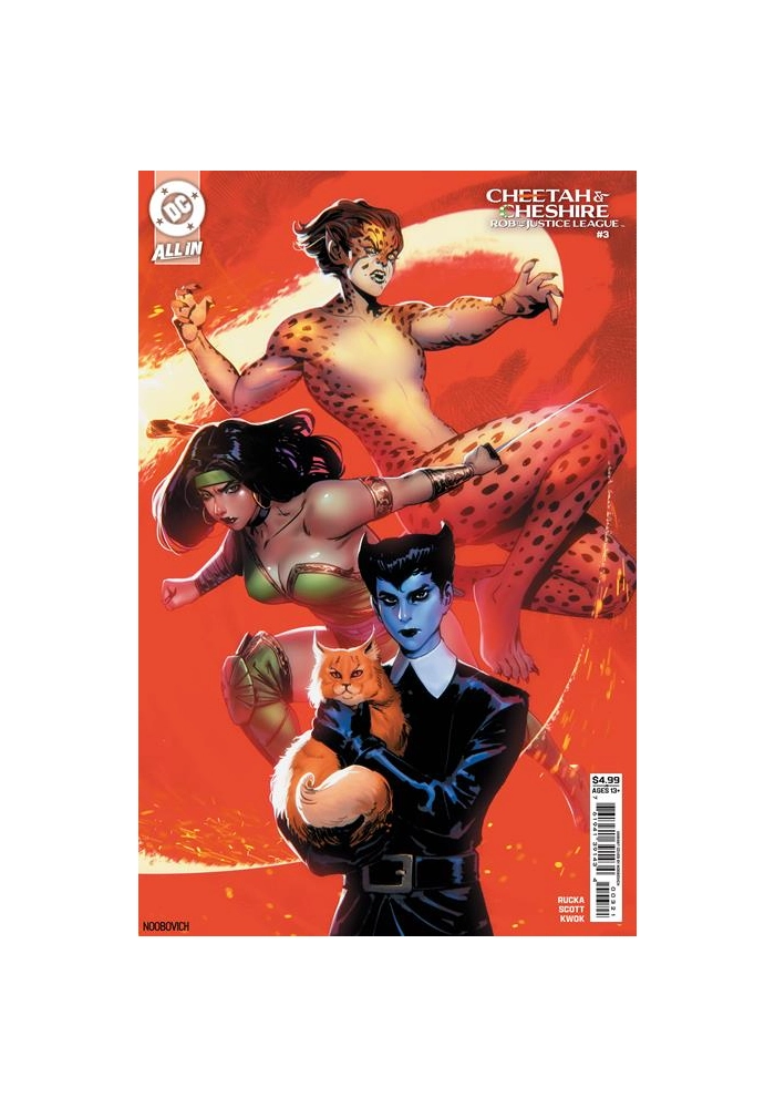 CHEETAH AND CHESHIRE ROB THE JUSTICE LEAGUE #3 (OF 6) CVR C NOOBOVICH CARD STOCK VAR