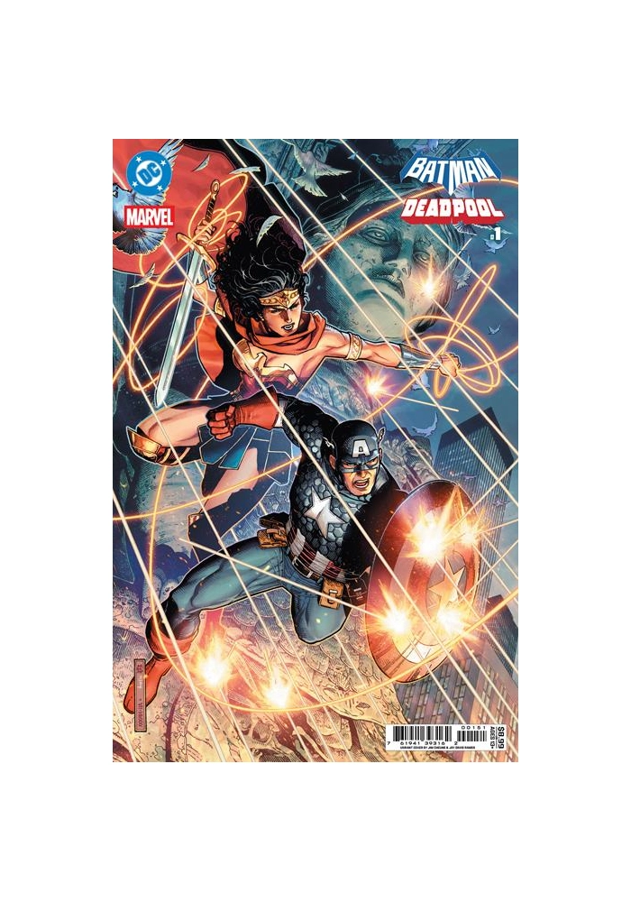 DC MARVEL BATMAN DEADPOOL #1 (ONE SHOT) CVR E JIM CHEUNG WONDER WOMAN CAPTAIN AMERICA CARD STOCK VAR