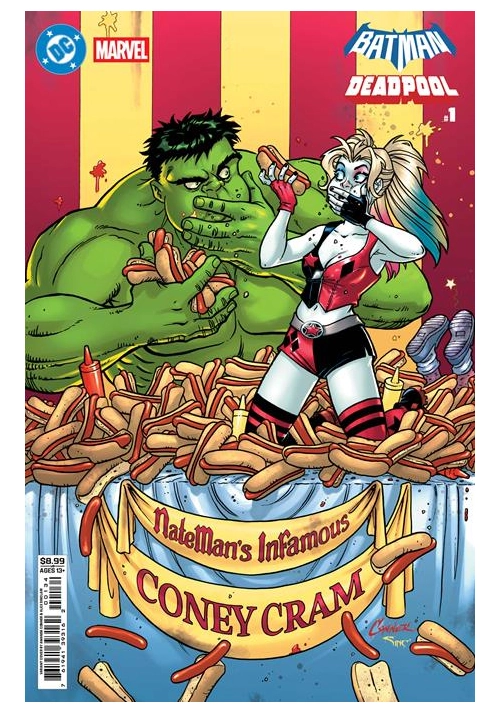 DC MARVEL BATMAN DEADPOOL #1 (ONE SHOT) CVR F AMANDA CONNER HARLEY QUINN HULK CARD STOCK VAR
