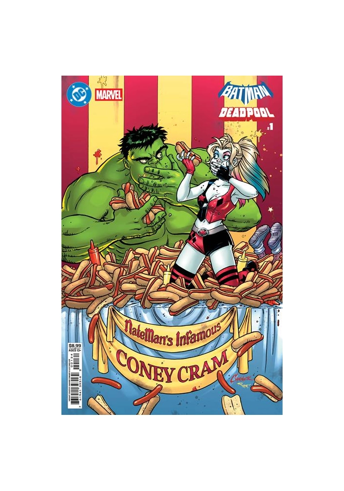 DC MARVEL BATMAN DEADPOOL #1 (ONE SHOT) CVR F AMANDA CONNER HARLEY QUINN HULK CARD STOCK VAR
