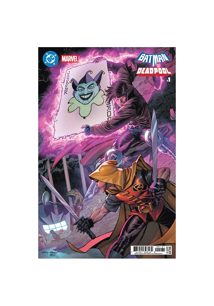 DC MARVEL BATMAN DEADPOOL #1 (ONE SHOT) CVR I ANDY KUBERT DAMIAN WAYNE GAMBIT CARD STOCK VAR