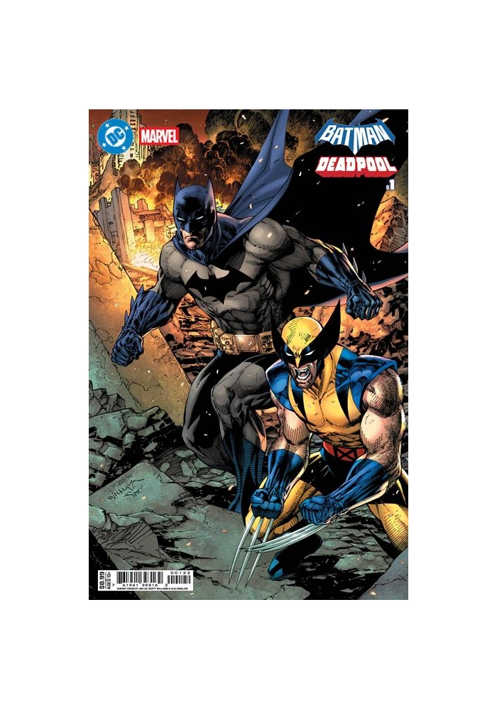 DC MARVEL BATMAN DEADPOOL #1 (ONE SHOT) CVR K JIM LEE BATMAN WOLVERINE CARD STOCK VAR