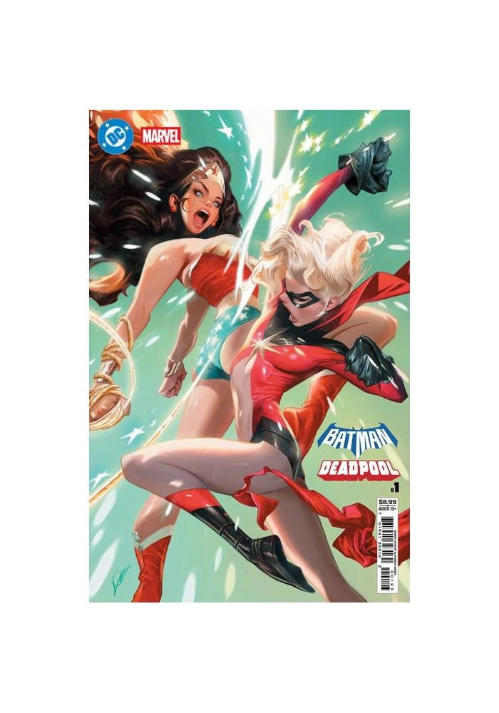 DC MARVEL BATMAN DEADPOOL #1 (ONE SHOT) CVR L ALEXANDER LOZANO WONDER WOMAN MS MARVEL CARD STOCK VAR