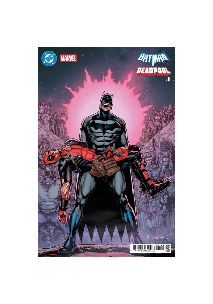 DC MARVEL BATMAN DEADPOOL #1 (ONE SHOT) CVR R RYAN SOOK CRISIS ON INFINITE EARTHS 7 HOMAGE CARD STOCK VAR