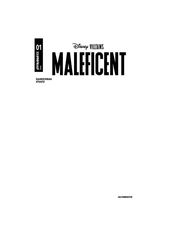 DISNEY VILLAINS MALEFICENT #1 CVR E BLANK AUTHENTIX VAR