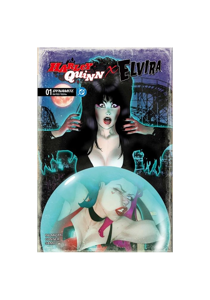 HARLEY QUINN X ELVIRA #1 CVR D BEN CALDWELL VAR