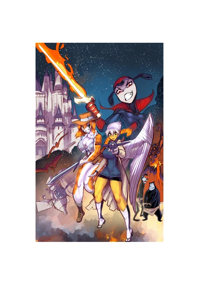 TIFANNY & CHARLOTTE ON ANOTHER WORLD #1 (OF 4) CVR B FRED PERRY LUNAR EXCLUSIVE VAR