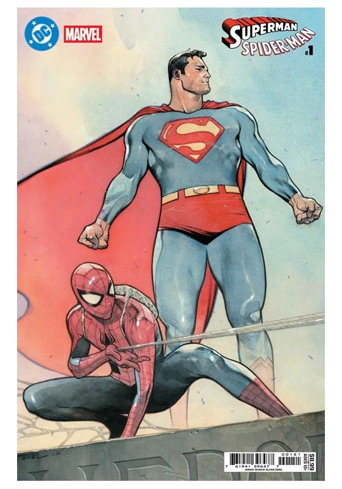 DC MARVEL SUPERMAN SPIDER-MAN #1 (ONE SHOT) CVR E OLIVIER COIPEL CARD STOCK VAR