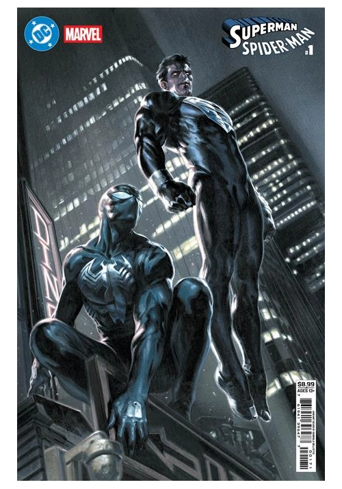 DC MARVEL SUPERMAN SPIDER-MAN #1 (ONE SHOT) CVR G GABRIELE DELL OTTO SUPERMAN BLACK & SPIDER-MAN BLACK CARD STOCK VAR